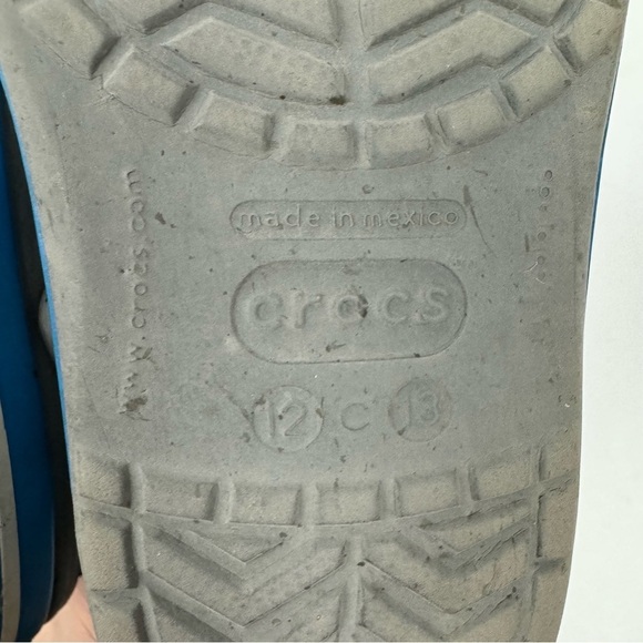 Crocs Classic Clogs Slip On Grey Gray Blue Kids Shoes - Picture 4 of 5